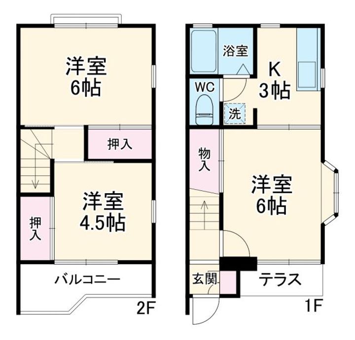 埼玉県三郷市早稲田1(一戸建)の賃貸物件の間取り