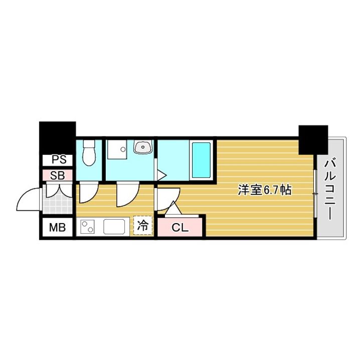 エスリード大阪上本町グリーズの間取り