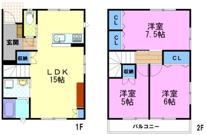 栃木県宇都宮市陽東1(一戸建)の賃貸物件の間取り