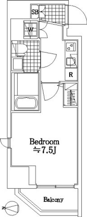 プレスタイル入谷IIの間取り