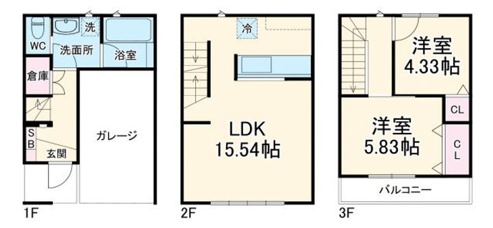 埼玉県ふじみ野市福岡武蔵野(一戸建)の賃貸物件の間取り