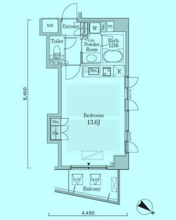 オーキッドレジデンス六本木の間取り