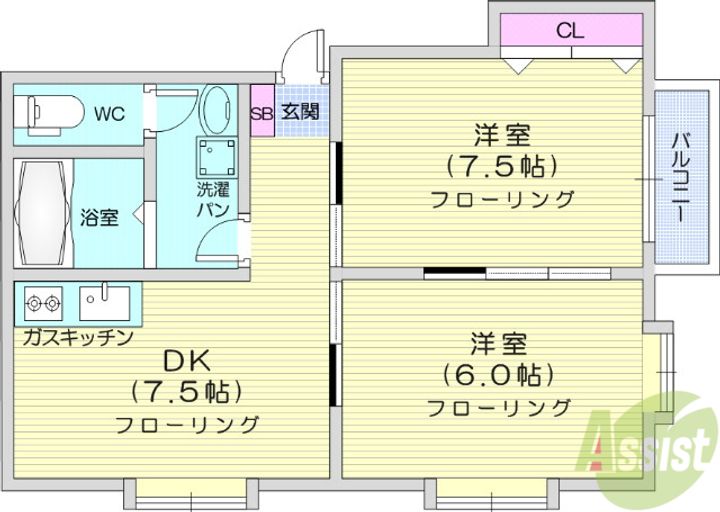 コートアミューズの間取り