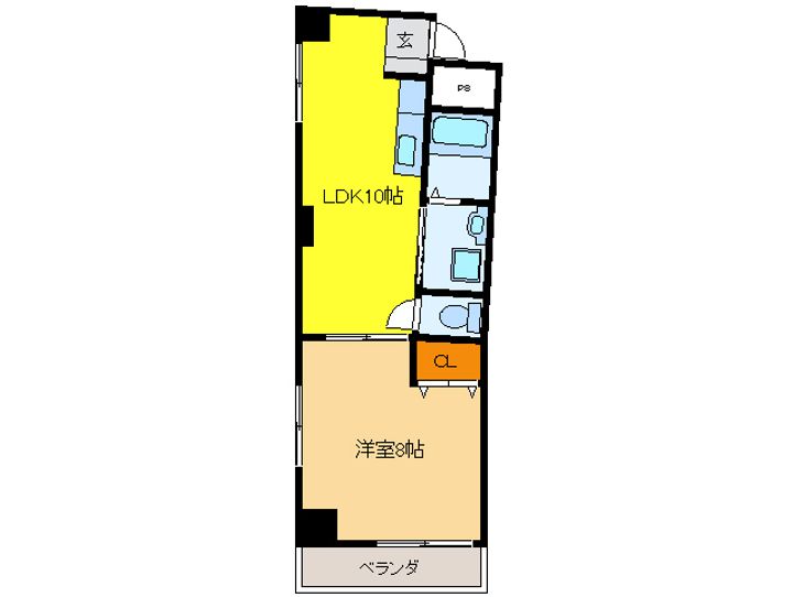 岐阜県岐阜市今小町(マンション)の賃貸物件の間取り