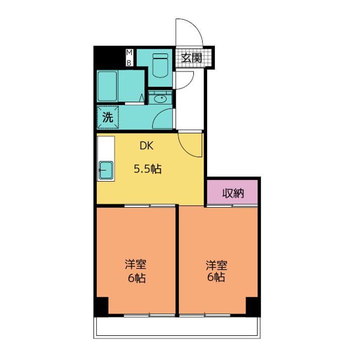 神奈川県横浜市緑区台村町(マンション)の賃貸物件の間取り