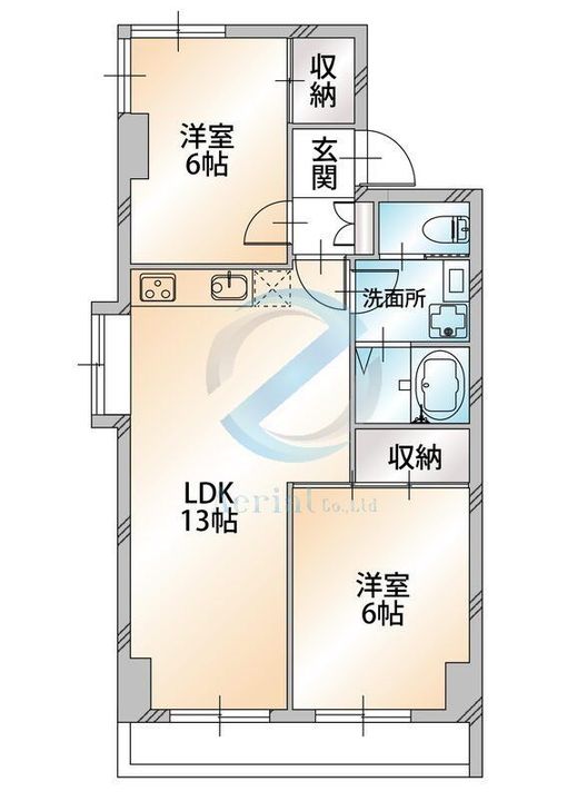 東京都江戸川区東葛西6(マンション)の賃貸物件の間取り