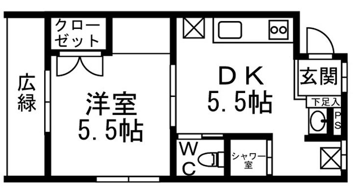 萱丸の板倉 椿1の間取り