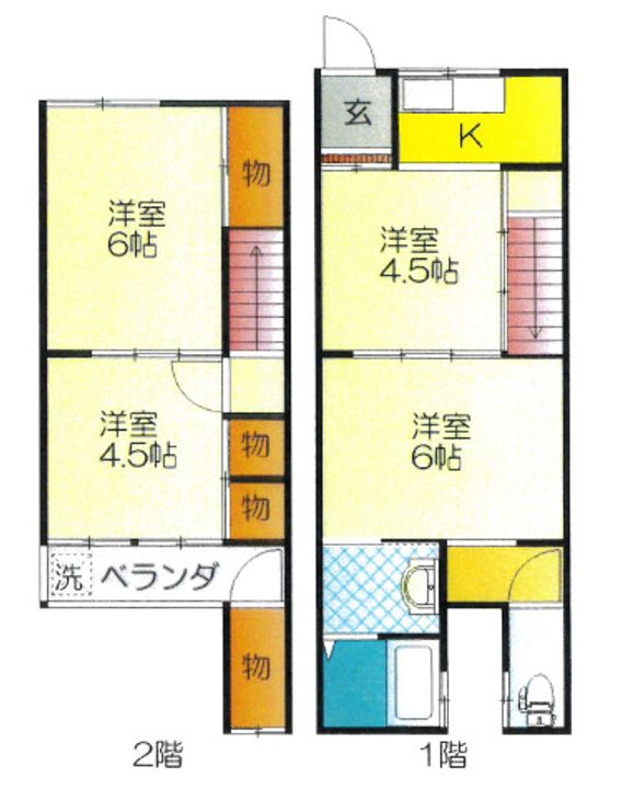 大阪府大阪市鶴見区諸口3(一戸建)の賃貸物件の間取り