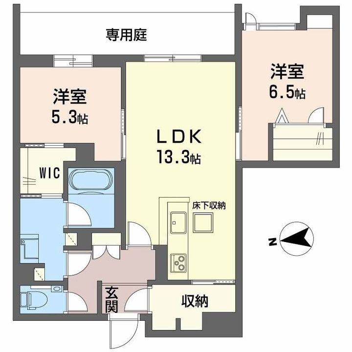 大阪府箕面市桜4(マンション)の賃貸物件の間取り