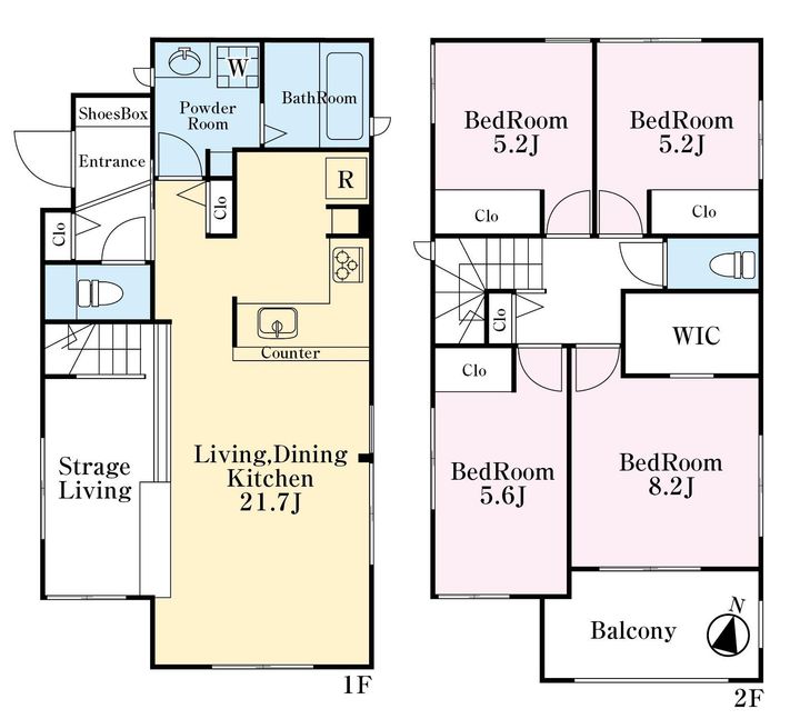 千葉県松戸市大谷口(一戸建)の賃貸物件の間取り