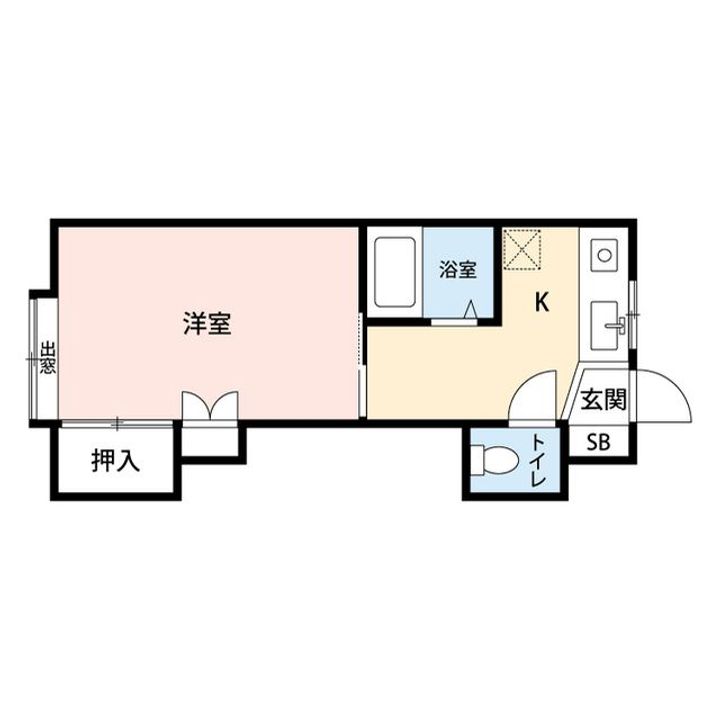 新潟県新潟市西区五十嵐1の町(アパート)の賃貸物件の間取り