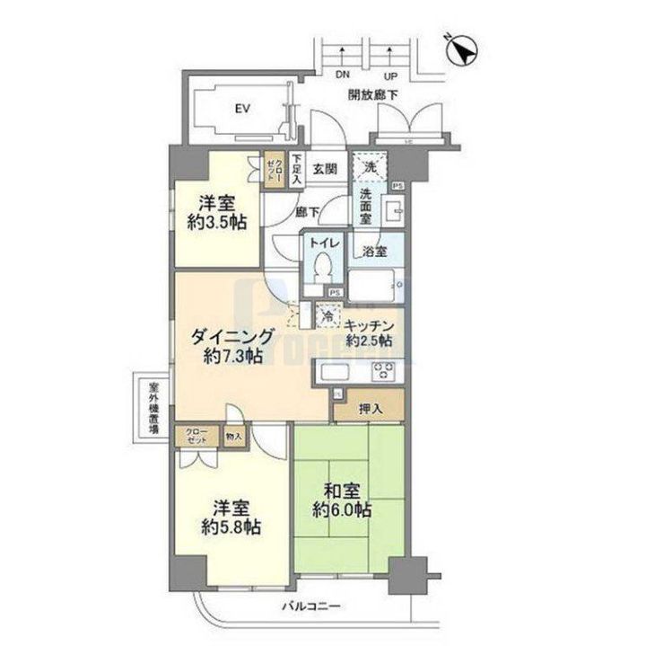 大山ダイカンプラザA棟の間取り