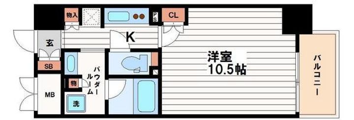 ジオ天満橋 上町台レジデンスの間取り