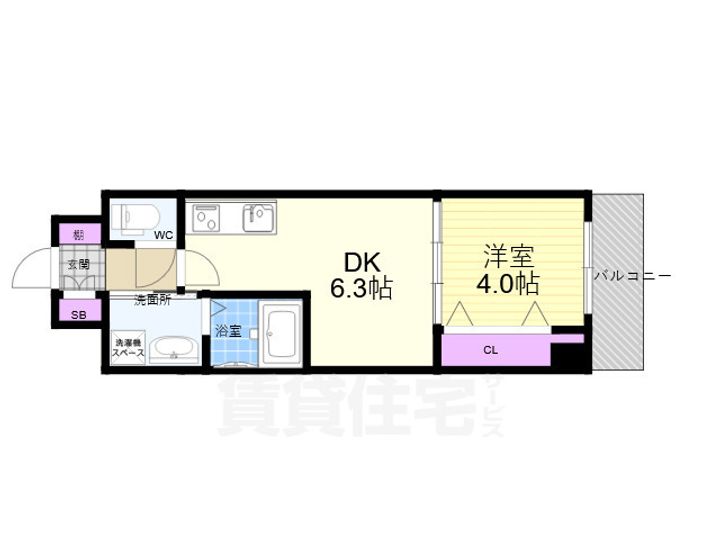ベラジオ雅び京都円町駅前の間取り