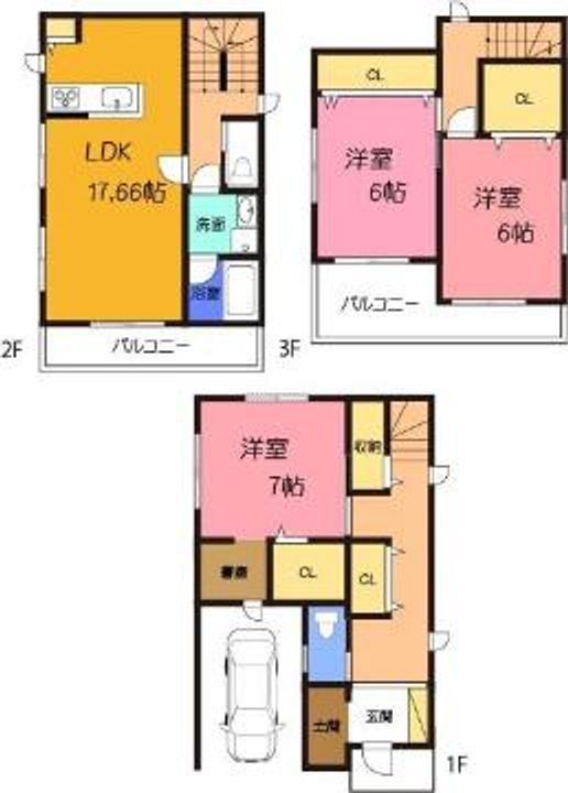 大阪府高槻市津之江町3(一戸建)の賃貸物件の間取り