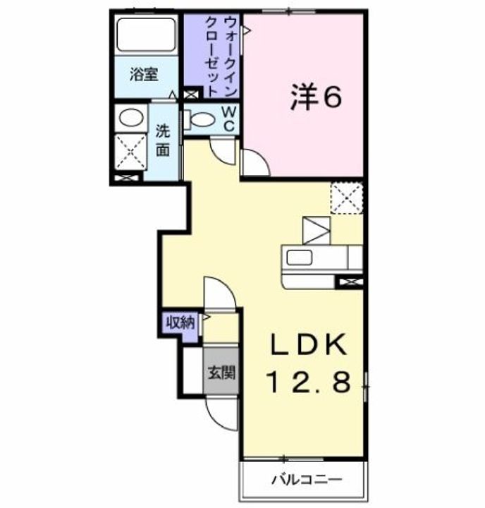 福島県田村郡小野町大字小野新町字美売(アパート)の賃貸物件の間取り