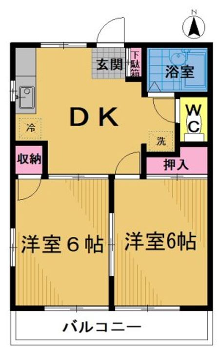 サンパレスB棟の間取り
