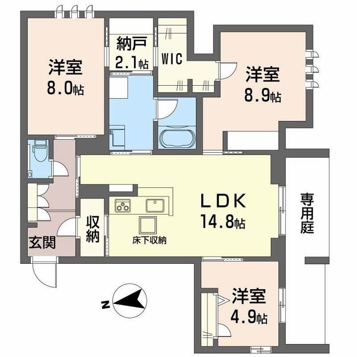 大阪府箕面市桜4(マンション)の賃貸物件の間取り