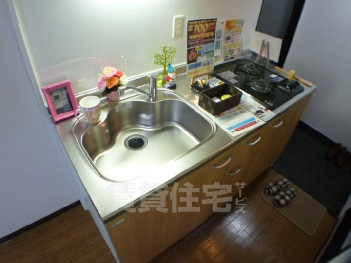 京都府京都市中京区聚楽廻松下町(マンション)の賃貸物件のキッチン