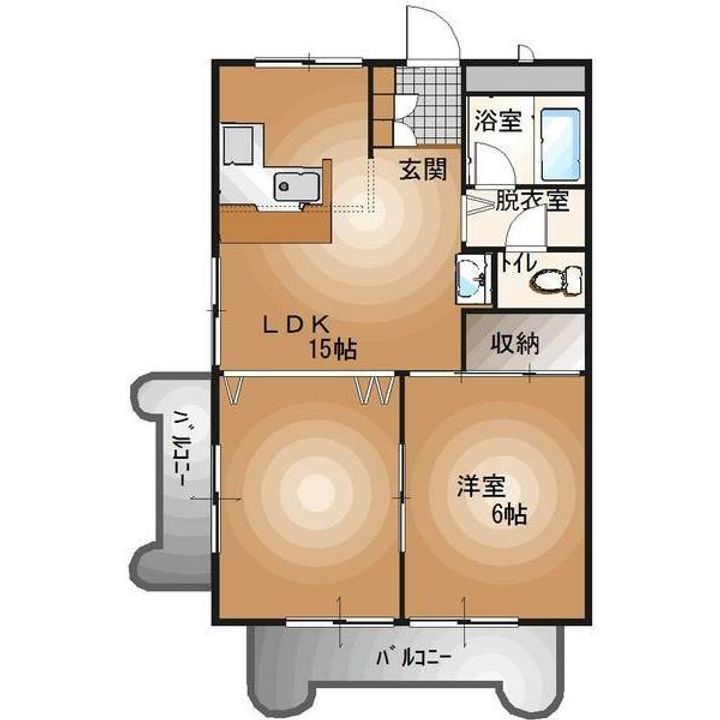 栃木県宇都宮市峰1(マンション)の賃貸物件の間取り