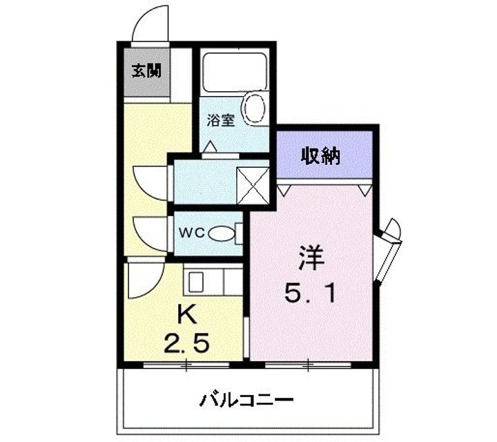 大阪府大阪狭山市茱萸木3(アパート)の賃貸物件の間取り