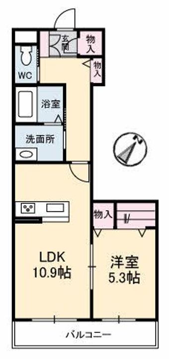 グランツヴィラ大福 B棟の間取り