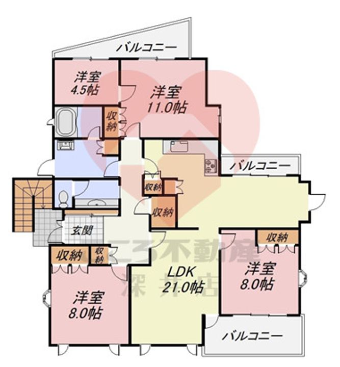 大阪府阪南市箱作(一戸建)の賃貸物件の間取り