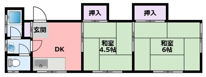 西村マンション105の間取り