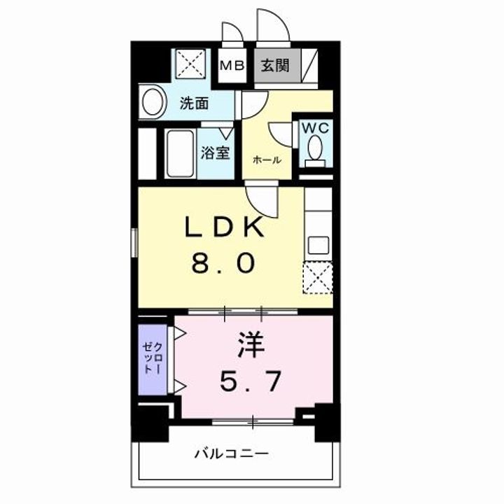 京都府亀岡市亀岡駅北1(マンション)の賃貸物件の間取り