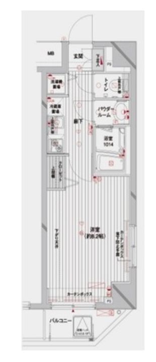 東京都台東区三筋1(マンション)の賃貸物件の間取り