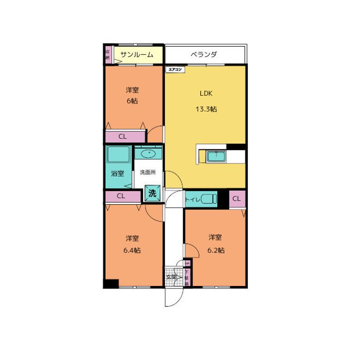 ウエスト ハートの間取り