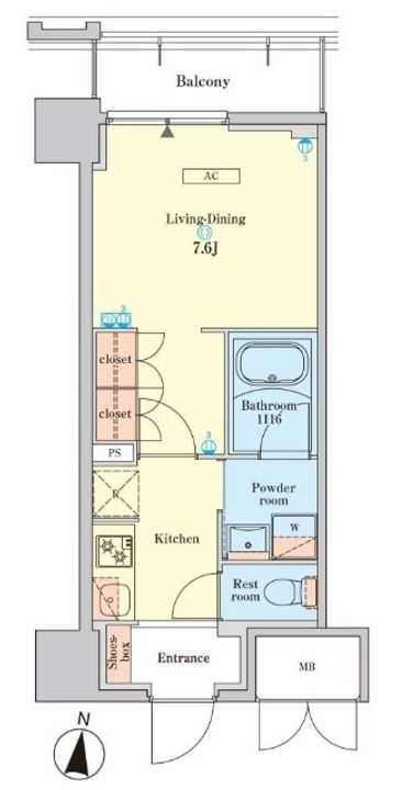 RJRプレシア菊川駅前の間取り