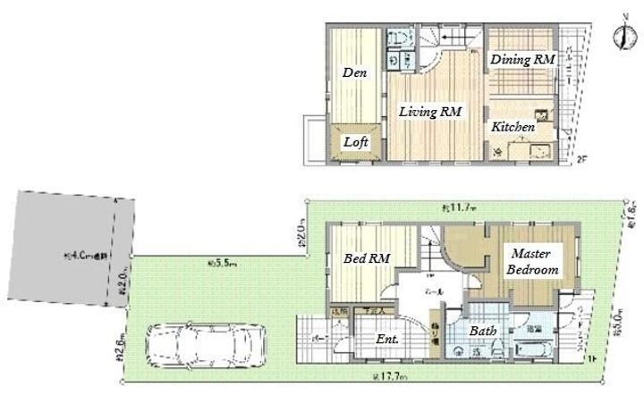 東京都世田谷区梅丘2(一戸建)の賃貸物件の間取り