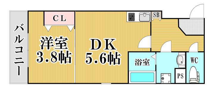 福岡県福岡市城南区荒江1(マンション)の賃貸物件の間取り