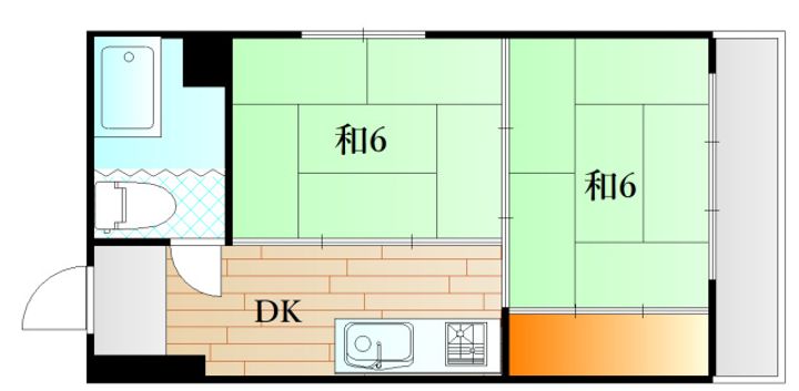 山口県下関市赤間町(マンション)の賃貸物件の間取り