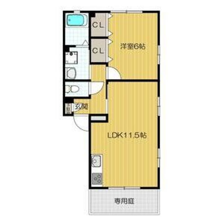 大阪府枚方市磯島茶屋町(アパート)の賃貸物件の間取り
