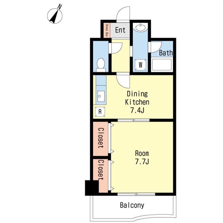 フォンティーヌ弐番館の間取り