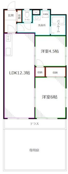 東京都中野区若宮2(アパート)の賃貸物件の間取り