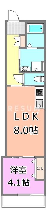 千葉県千葉市稲毛区天台5(アパート)の賃貸物件の間取り