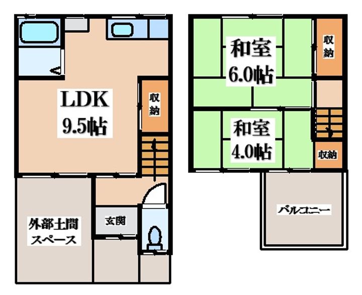 大阪府東大阪市新池島町1(一戸建)の賃貸物件の間取り