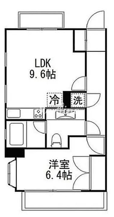 東京都港区赤坂2(マンション)の賃貸物件の間取り