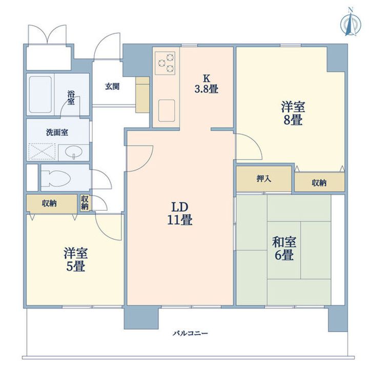 リバーサンズ南藤沢の間取り