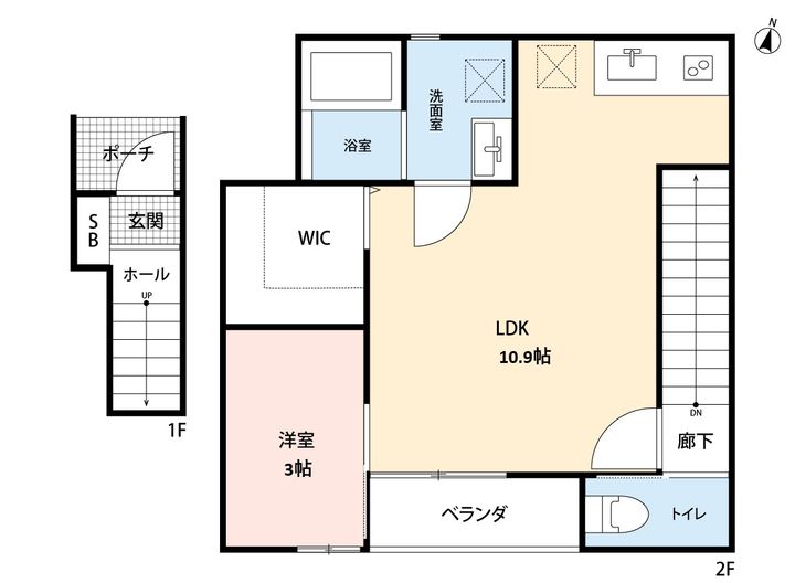 リバーサイドB棟の間取り