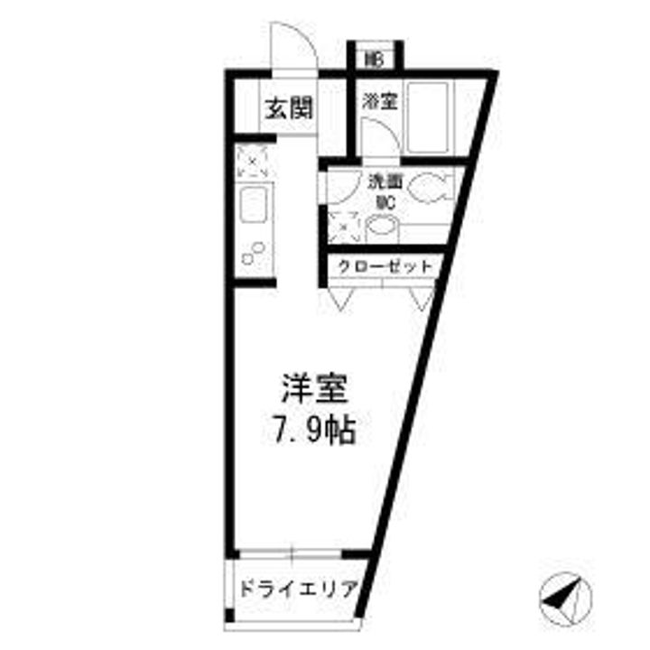 東京都渋谷区西原3(マンション)の賃貸物件の間取り