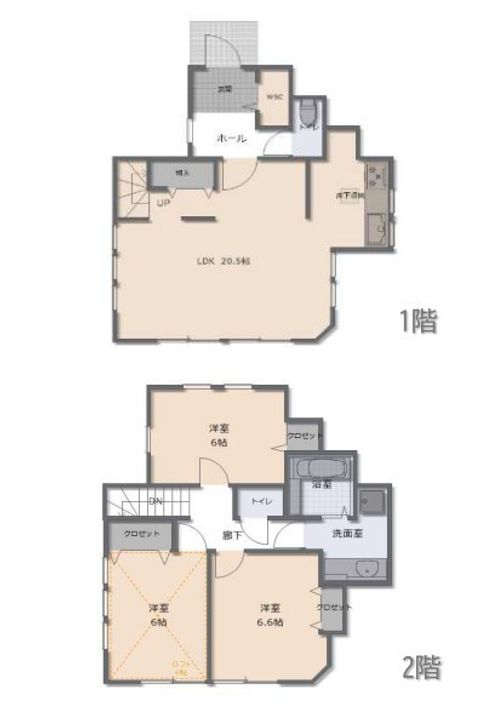 神奈川県川崎市多摩区西生田2(一戸建)の賃貸物件の間取り