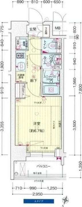 大阪府大阪市淀川区塚本2(マンション)の賃貸物件の間取り