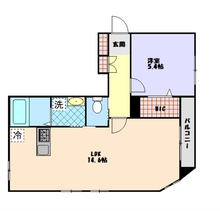 宮城県仙台市青葉区上杉6(アパート)の賃貸物件の間取り