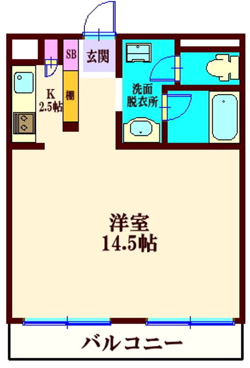 東京都渋谷区恵比寿4(マンション)の賃貸物件の間取り