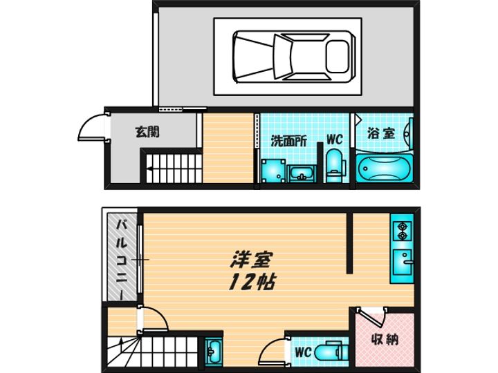 プロスパーベイス南巽の間取り