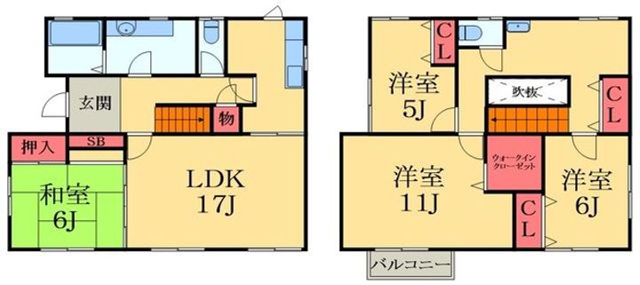 千葉県市原市ちはら台南5(一戸建)の賃貸物件の間取り